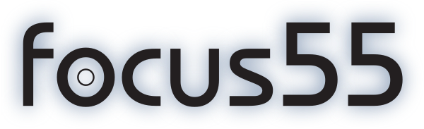'focus55' as logo text